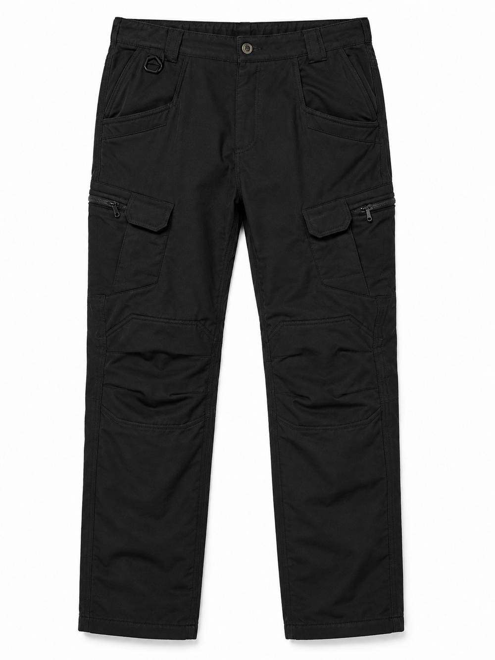 Men's Black Cargo Work Pants - Durable Utility Trousers